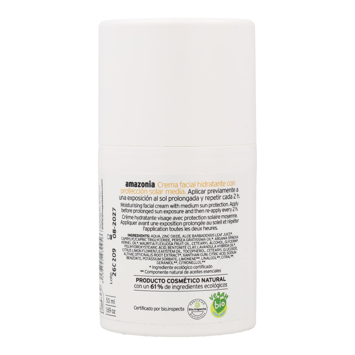 Protetor solar facial FPS 25 Amazônia Amapola 50ml