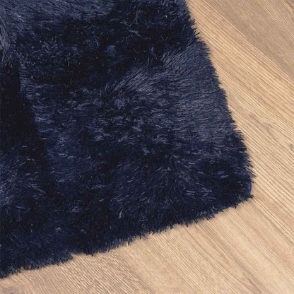 Vidaxl Alfombra De Pelo Largo Navarra Azul Marino 160x230 Cm Poliéster_3