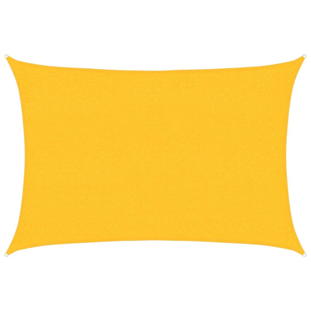 Vidaxl Toldo De Vela Rectangular Hdpe Amarillo 160 G/m² 2x2,5 M_0
