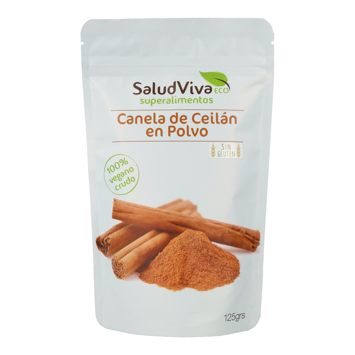 Canela do Ceilão em Pó 125g, Salud Viva
