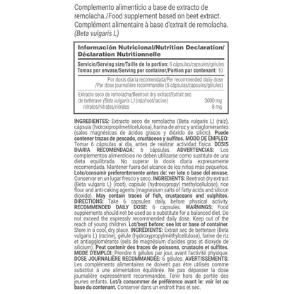 Nitrobeet Extracto De Remolacha 3000mg - 60 Cápsulas Vegetales - Remolacha - Masmusculo_4
