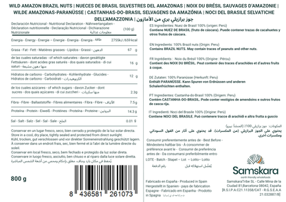 Nueces De Brasil Silvestres Del Amazonas - Envasadas Al Vacío - 800 G | Fruto Seco Premium_1