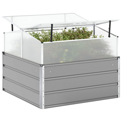 Jardinera Gris Claro 100 X 100 X 77 Cm Acero Galvanizado_2