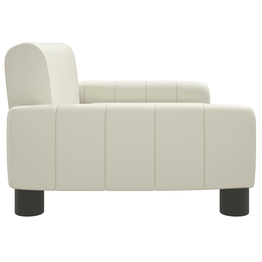 Cama Para Perros De Cuero Sintético Crema 70x45x30 Cm / Vetonek_2
