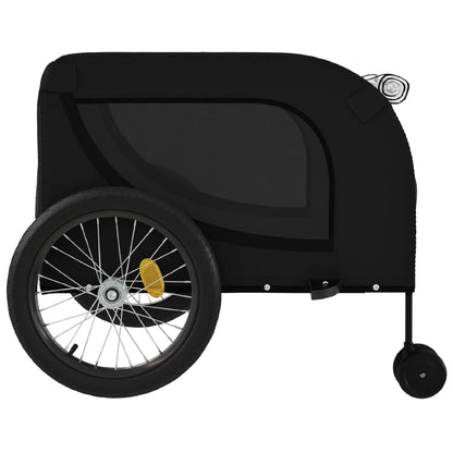Remolque De Bicicleta Mascotas Hierro Tela Oxford Negro_5