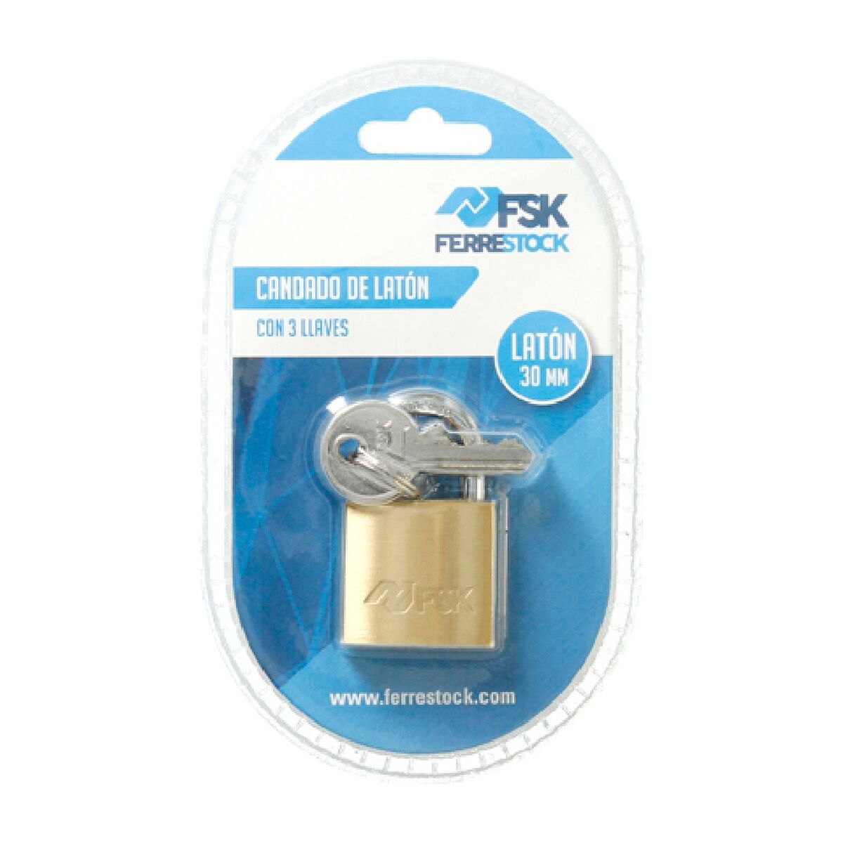 Candado De Llave Ferrestock 30 Mm / Vetonek_0