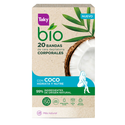 Faixas Corporais Coco Taky Biológicas, 20 Unidades