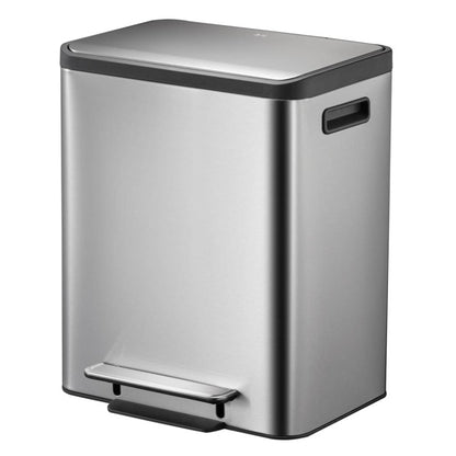 Eko Cubo De Pedal Ecocasa 30 L Plateado Mate_0