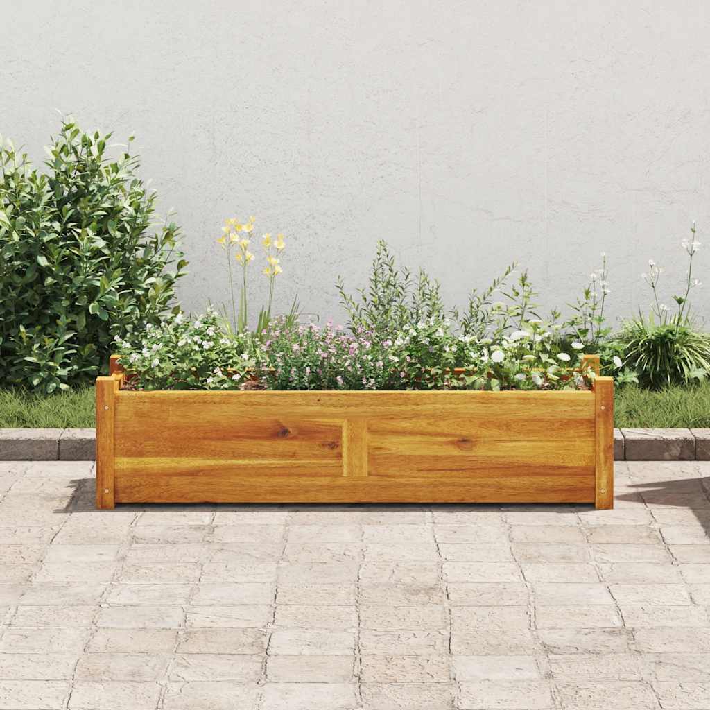 Arriate De Madera De Acacia 100x30x25 Cm_2