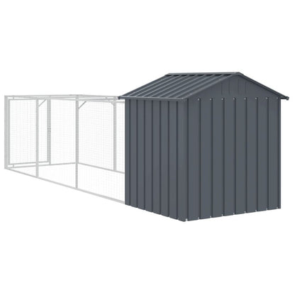 Caseta Para Perros Con Techo Antracita 117x405x123 Cm Acero Galvanizado_4