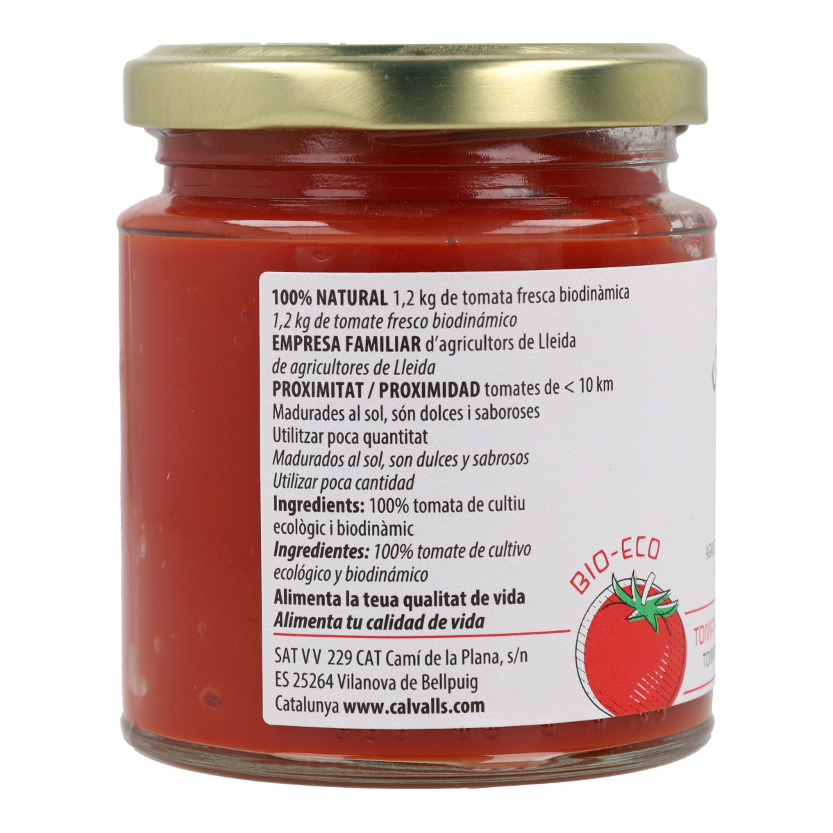 Concentrado de tomate biológico Cal Valls, 250 g