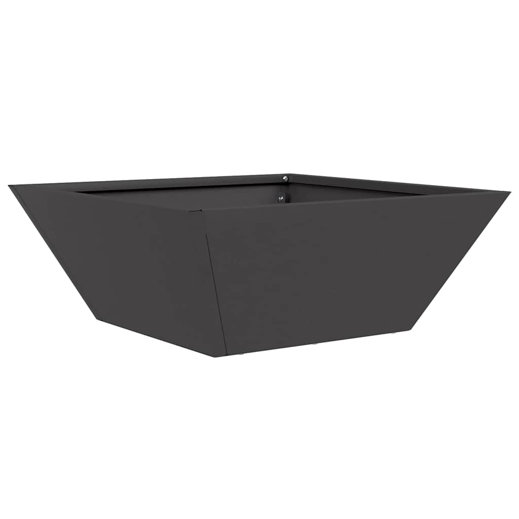 Macetero De Jardín 5 Uds. Negro 40 X 40 X 15 Cm_4