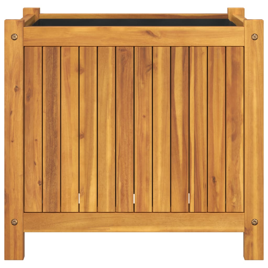 Jardinera Con Forro Madera Maciza De Acacia 54x31x50 Cm_3
