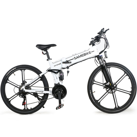 Bicicleta Eléctrica Plegable Samebike Lo26 Ii 500w-48v-10ah (480wh) - Rueda 26 Color Blanco_0