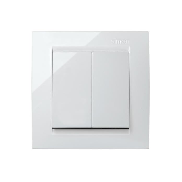 Simon 15 interruptor duplo branco