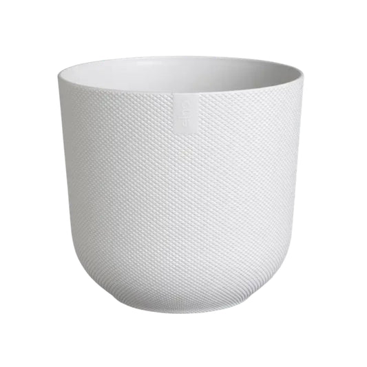 Vaso redondo Jazz branco sedoso Elho 30 cm