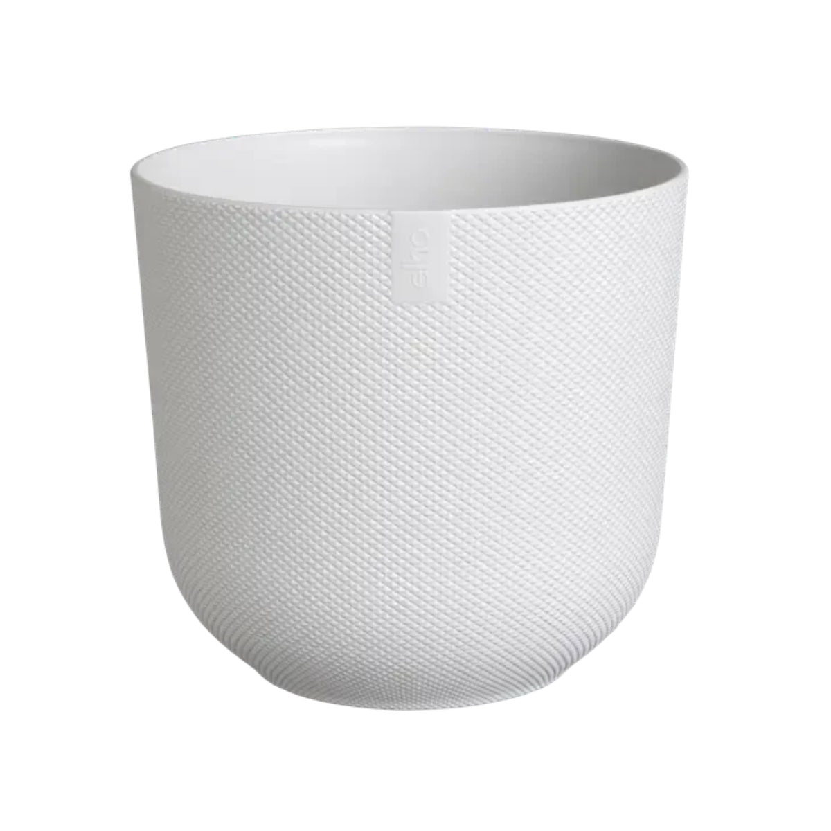 Vaso redondo Jazz branco sedoso Elho 26 cm