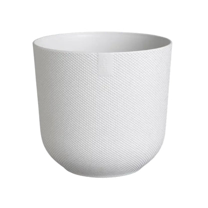 Vaso redondo Jazz branco sedoso Elho 26 cm