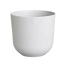 Vaso redondo Jazz branco sedoso Elho 26 cm