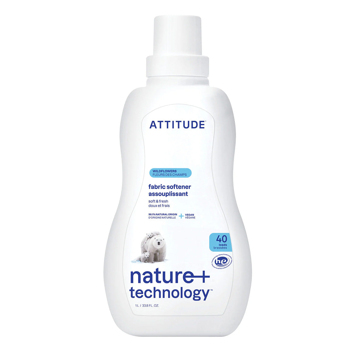 Amaciador de Roupa Wildflower Eco 40 Doses Attitude 1 L