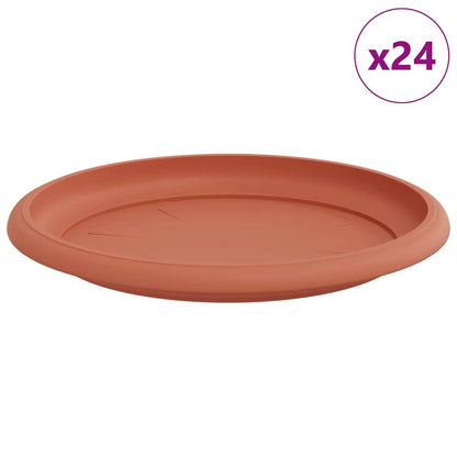 Bandeja Redonda Para Flores 24 Uds. Rojo Ladrillo Ø 19 X 2 Cm_0
