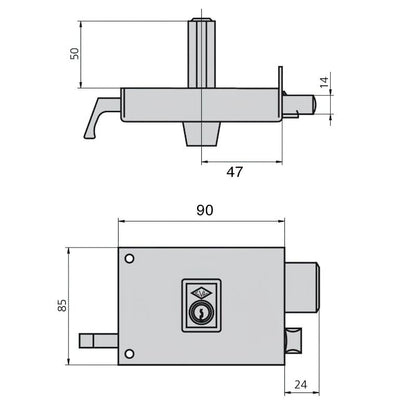 Cerradura Cvl 1125a/  8/he Izquierda
