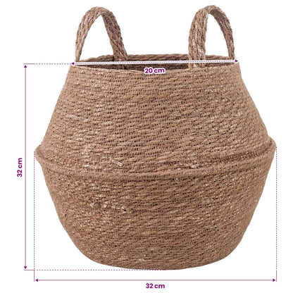 Maceta Con Asas 2 Uds. Natural Ø 32 X 32 Cm 100% Hierba Marina_5