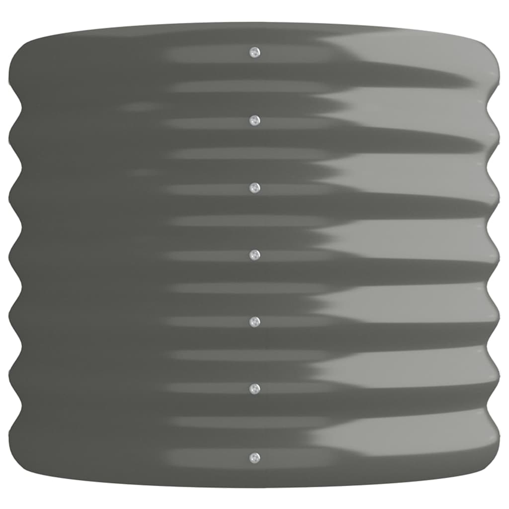 Jardinera Arriate Acero Galvanizado Gris 114x40x36 Cm_3