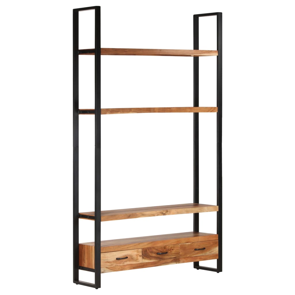 Aparador De Madera Maciza De Acacia 118x30x200 Cm_0