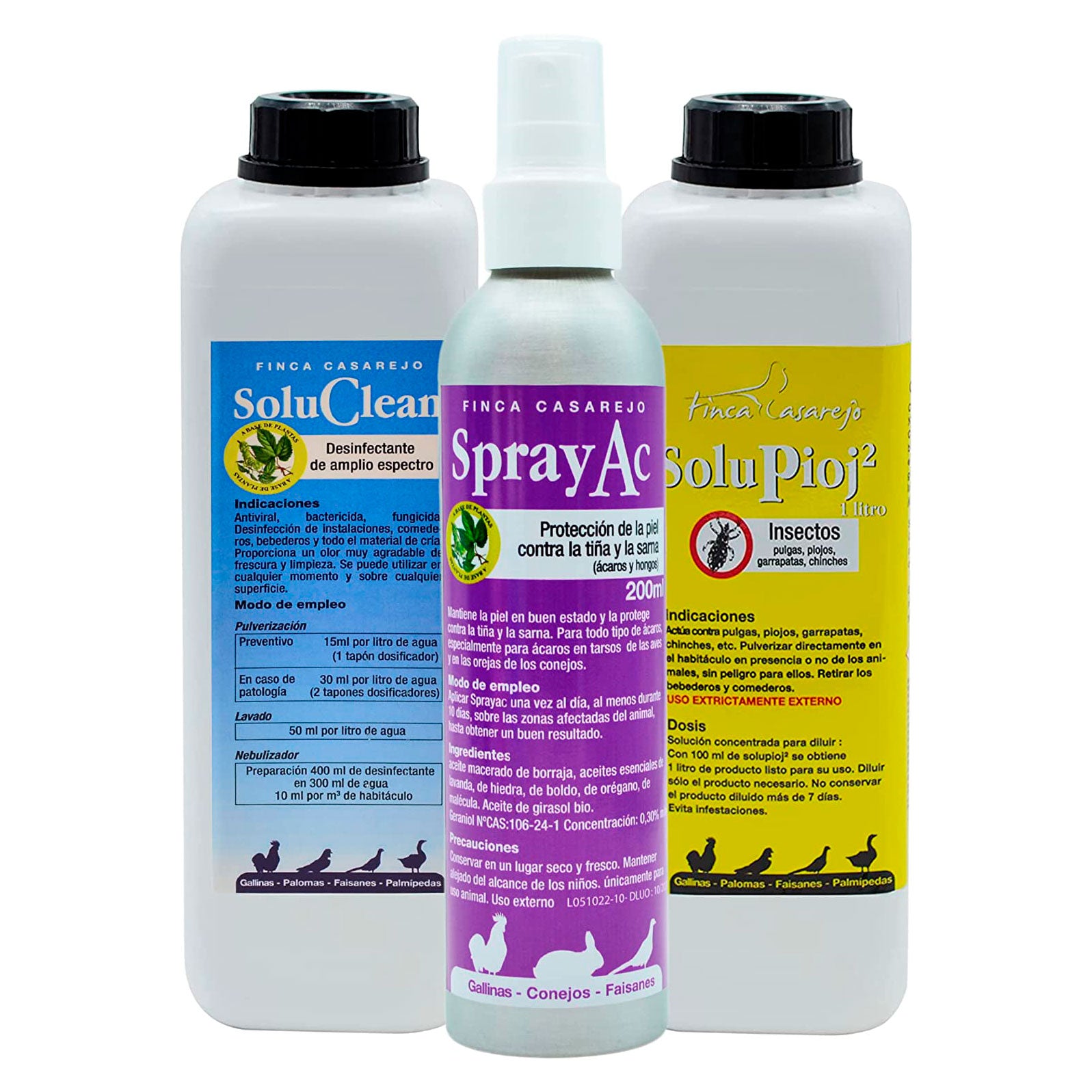 Pack De Productos Limpieza Y Desinfección Del Gallinero - Previene Piojos Y Ácaros - 1 L Por Producto_0