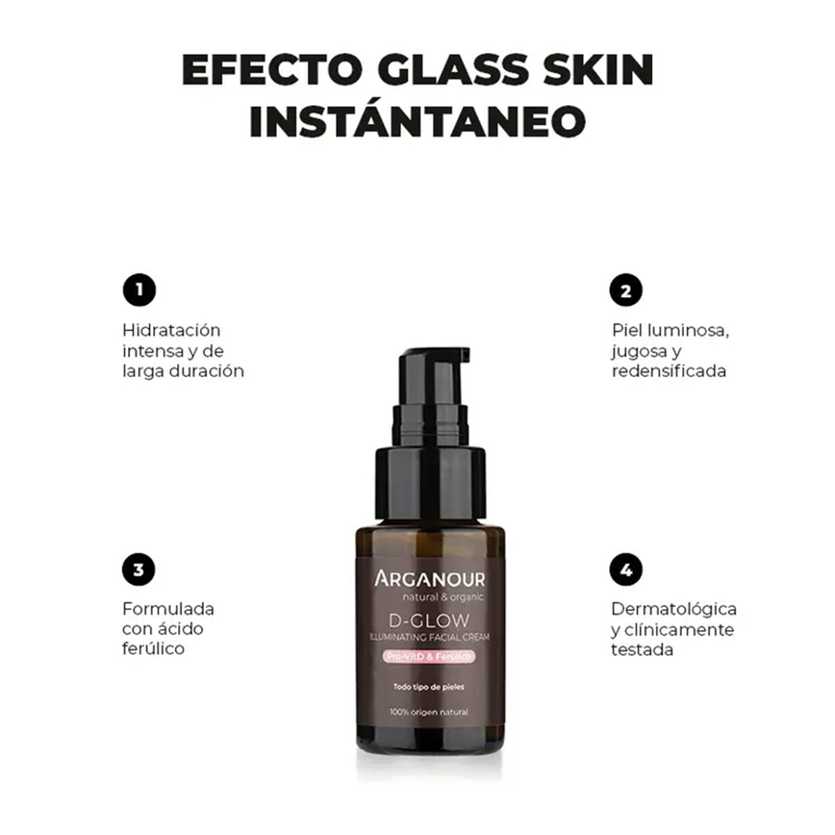 Creme facial iluminador D-Glow 30 ml