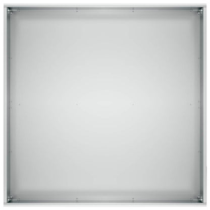 Macetero De Jardín Plateado 40 X 40 X 20 Cm Acero Galvanizado_3