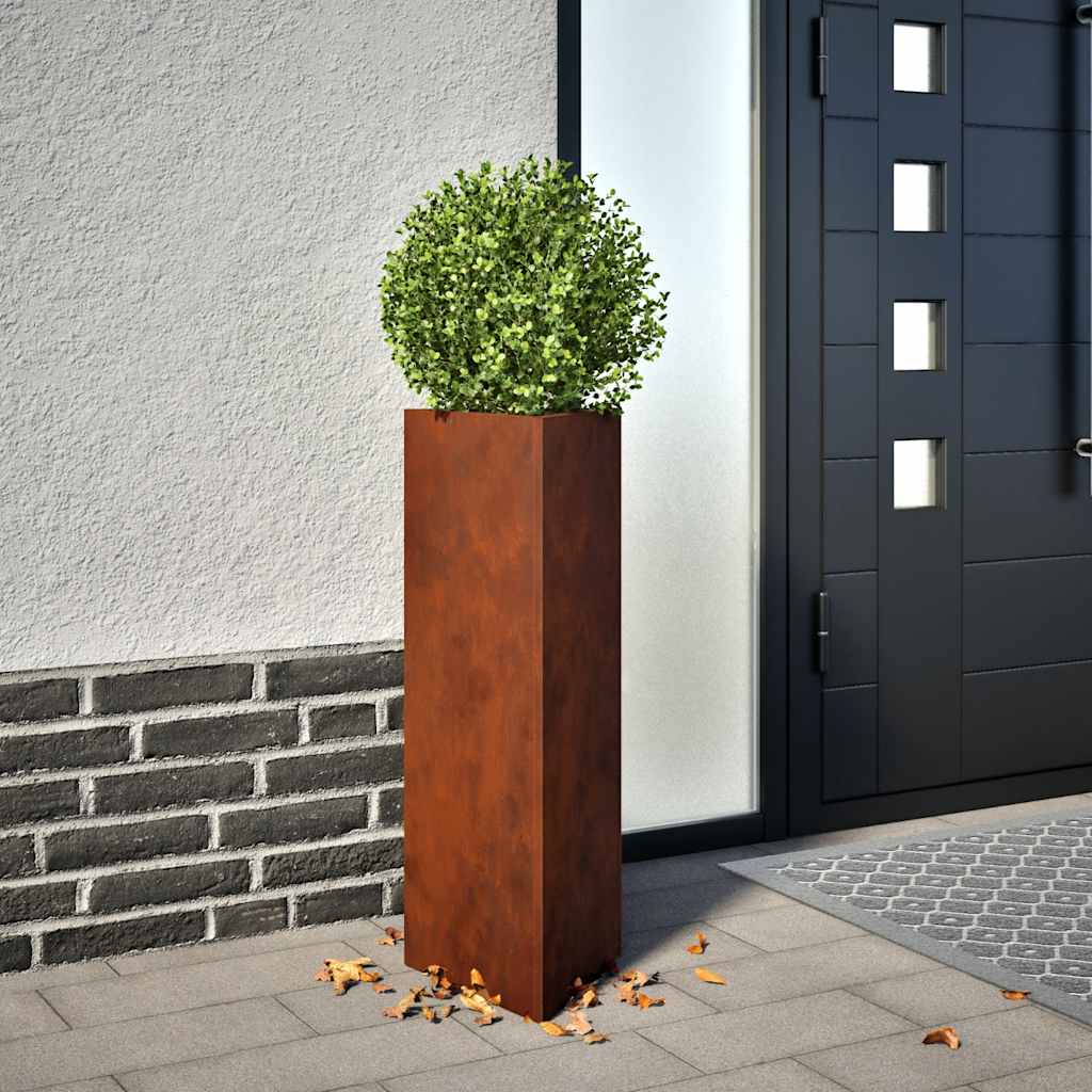 Jardinera De Acero Corten 30x26x75 Cm_1