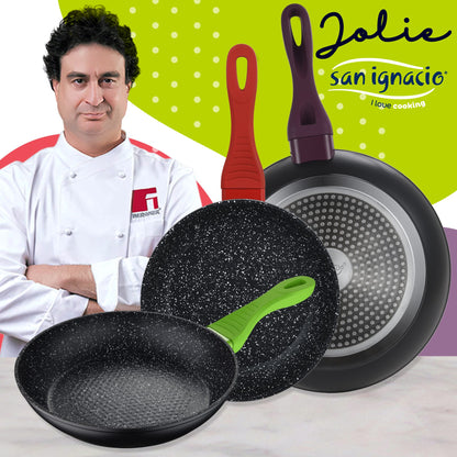 Pack De 3 Sartenes De 20/24/28cm En Aluminio Forjado + Set De 3 Utensilios De Cocina En Acero Inoxidable_1