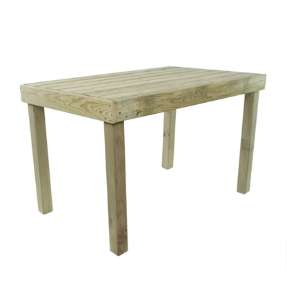 Mesa De Jardín Korudeck Rectangular De Madera Tratada Vidahuerto 120x76x76 Cm._0