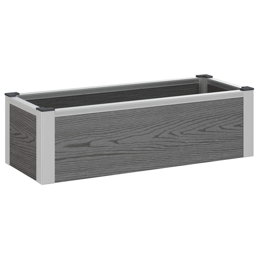 Arriate Elevado Gris 75 X 30 X 22 Cm Wpc Y Aluminio_0