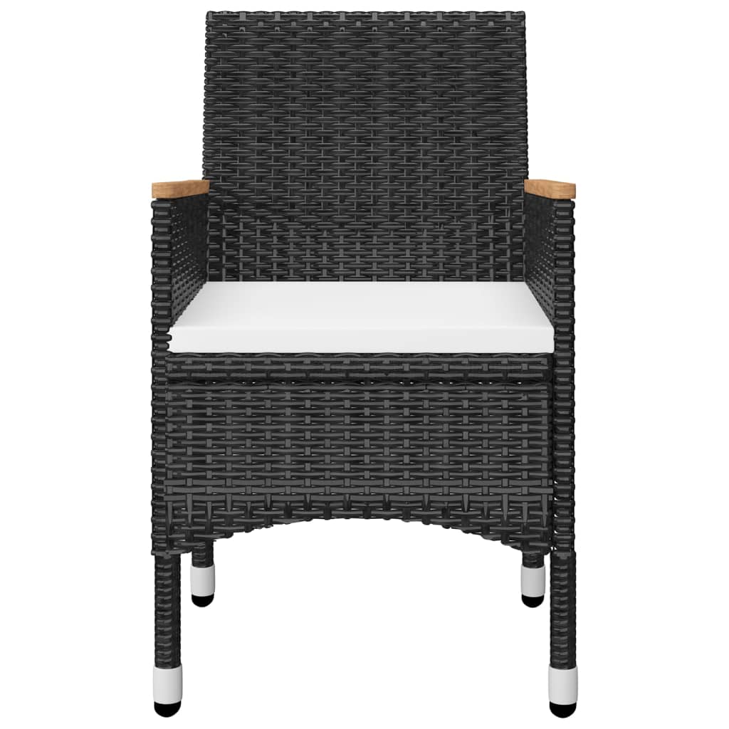 Juego De Comedor Para Jardín De 5 Piezas Negro / Vetonek_1