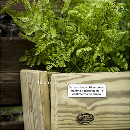 Jardinera Vertical Stand Line Floor 4B Madera Tratada Exterior Hortalia_5