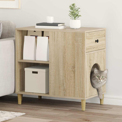 Casa Para Gatos Sonoma 72 X 42.5 X 70 Cm Madera De Ingeniería_1