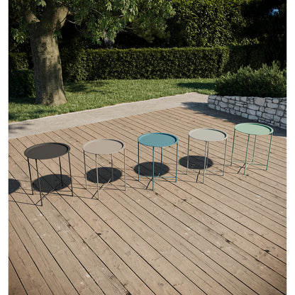 Mesa Auxiliar Plegable, Mesa Baja Plegable De Jardín Gris 46x52cm- Muebles De Jardín_3