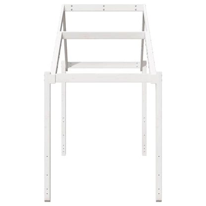 Techo De Cama Infantil Madera Maciza Blanco 213x95,5x144,5 Cm_4