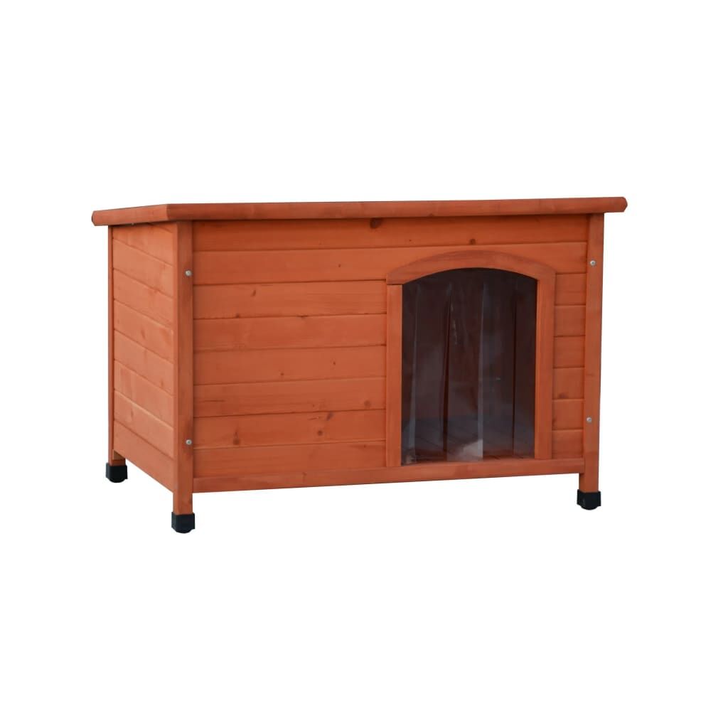 @pet Casa De Perros Solapas De Plástico Bungalow Natural 85x57x59 Cm_1