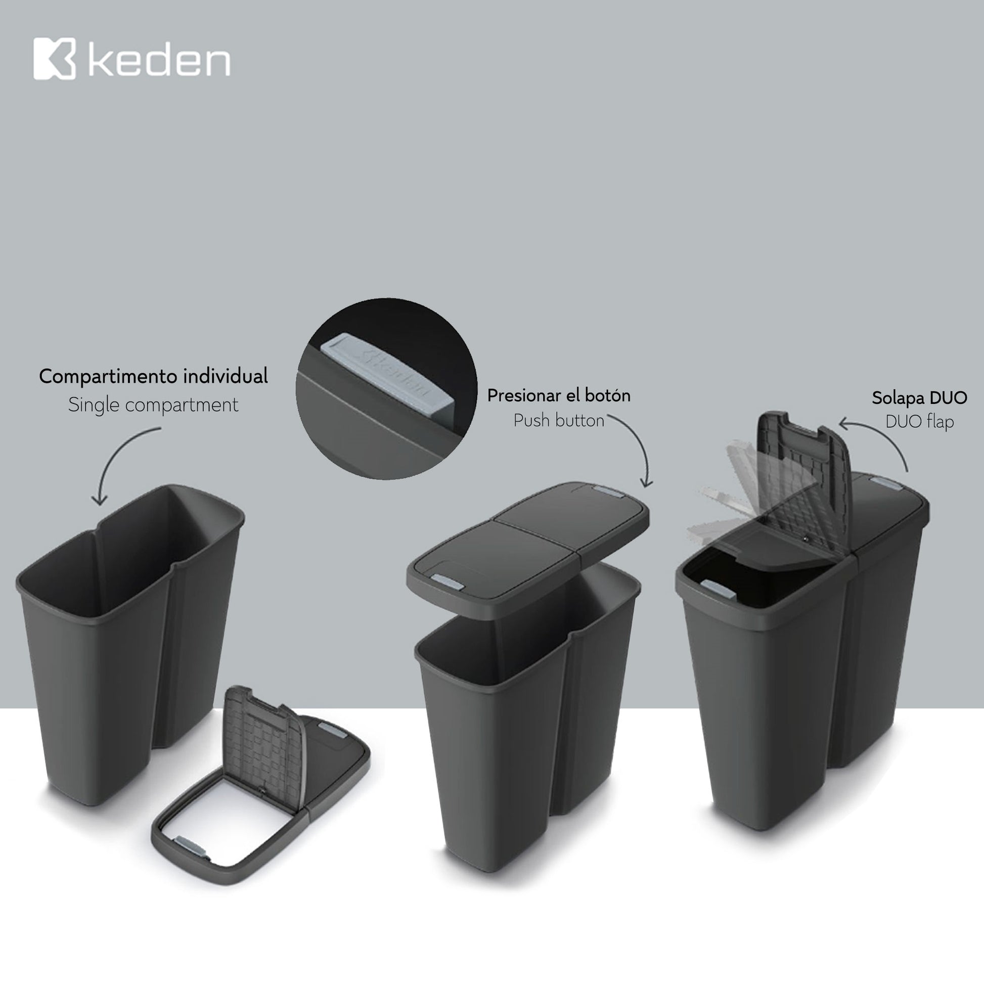 Papelera Con 2 Tapas Independientes De 50l Keden_2