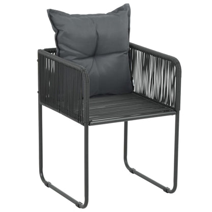 Vidaxl Set De Comedor De Jardín De 7 Piezas Pvc Ratán Negro_4