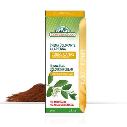 Corpore Sano Henna Creme Cobre Cabelo Grisalho Loiro 80 ml