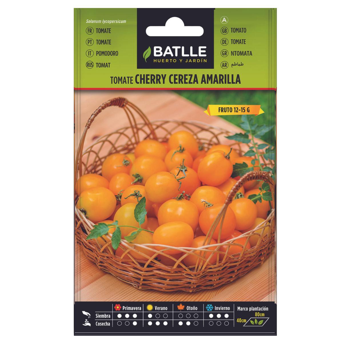 Sementes de tomate cereja amarelo Batlle