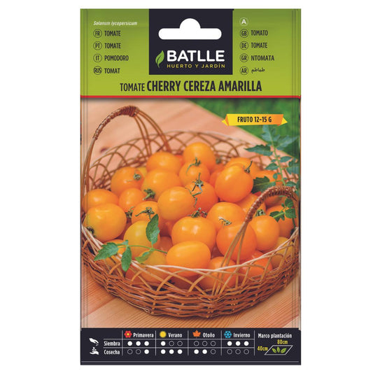 Sementes de tomate cereja amarelo Batlle