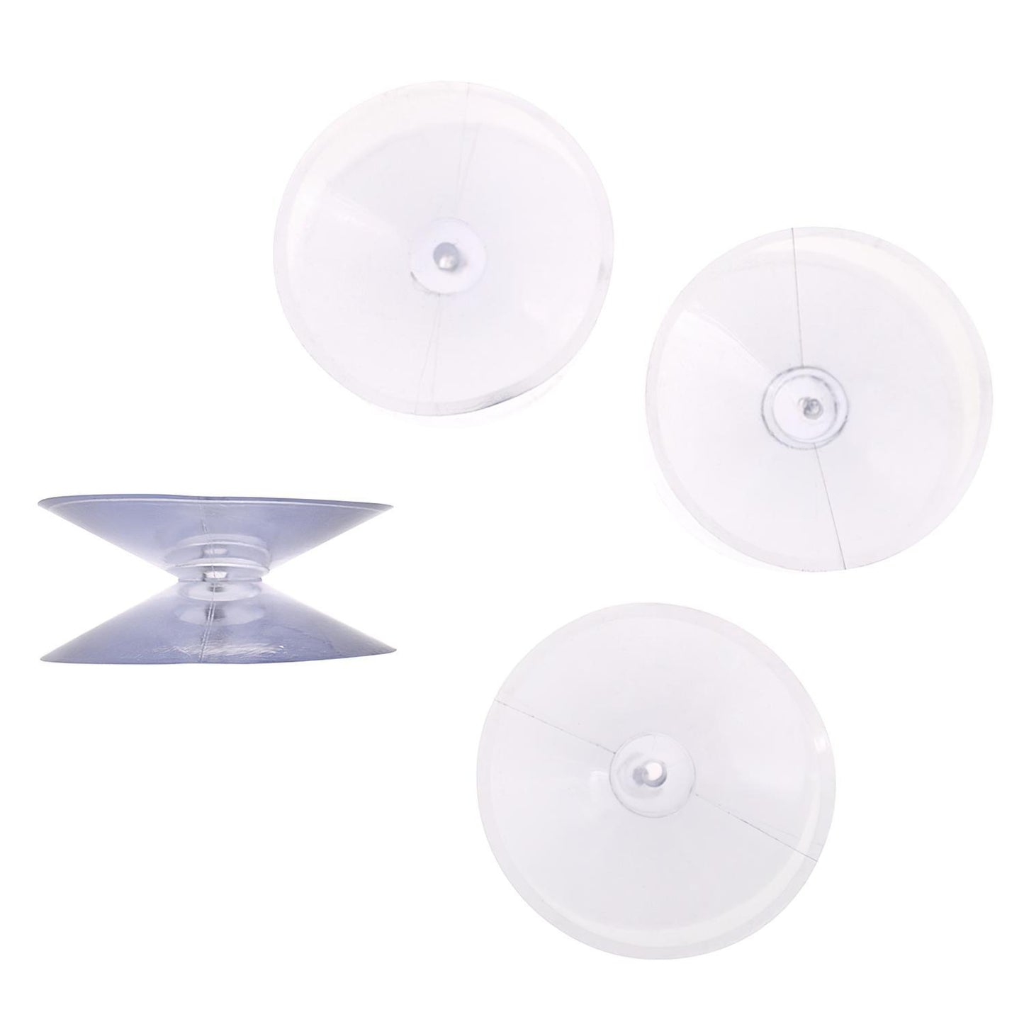 Ventosa Doble Transparente (bister 4 Piezas)