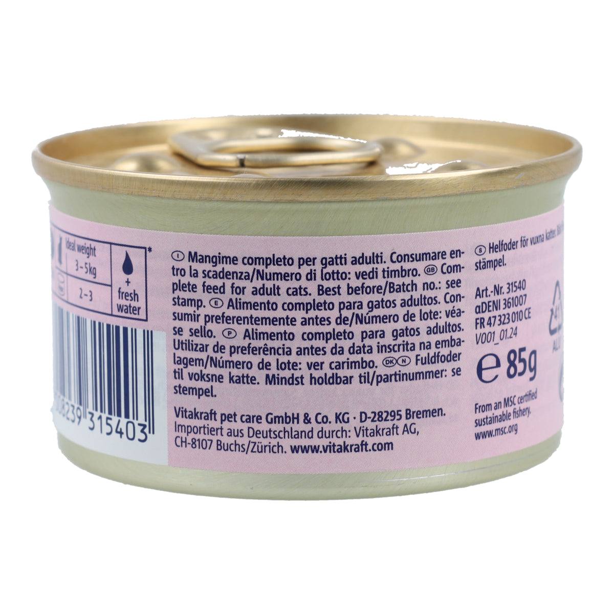 Mousse de salmão Vitakraft Latita Poésie 85 g de ração húmida para gatos