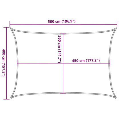 Vidaxl Toldo De Vela Rojo Hdpe 160 G/m² 4x5 M_2